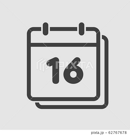 Vector icon calendar day, number 16, line flat Vector icon calendar day, number 16, line flat 62767678
