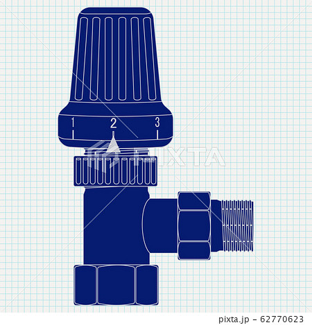 Thermostat icon on lined paper background 62770623