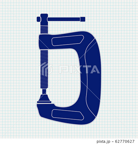 Clamp icon on lined paper background 62770627
