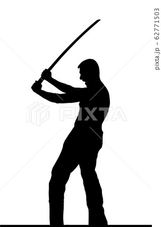 武道系中年男性シルエット 武道系中年男性シルエット 62771503