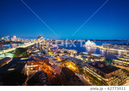 Aerial view of Sydney with Harbour Bridge, Aerial view of Sydney with Harbour Bridge, 62773011