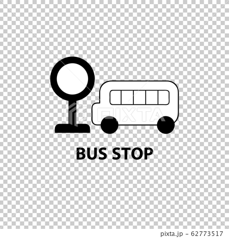 バス停 バス 地図 アイコン シンボル かわいい イラスト ベクター シンプル 線 線画のイラスト素材 62773517 Pixta