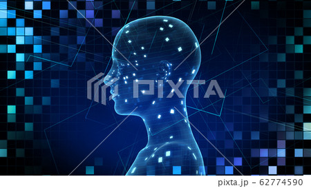 AI 人工知能 テクノロジー ネットワーク データ コンピュータ 情報 3Dイラスト 背景 バック 62774590