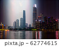 Guangzhou city aerial sunset cityscape from day to night in one photo 62774615