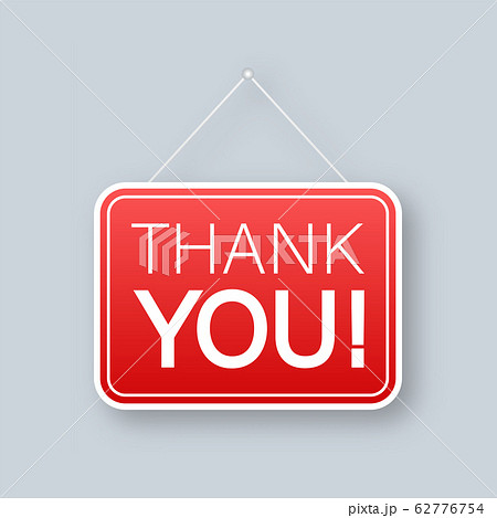 Thank you hanging sign. Door sign. Vector stock 62776754
