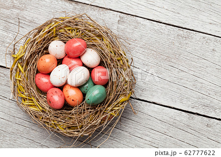 Easter greeting card with quail eggs Easter greeting card with quail eggs 62777622