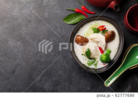 Tom Kha traditional Thai soup Tom Kha traditional Thai soup 62777686