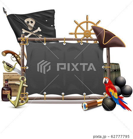 Vector Sail Pirate Frameのイラスト素材 [62777795] - PIXTA