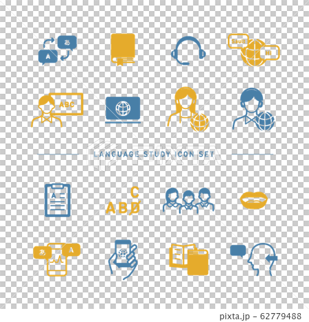 LANGUAGE STUDY ICON SET 62779488