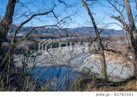 鉢形城跡　荒川方面　鉢形城公園　冬景色 62781301