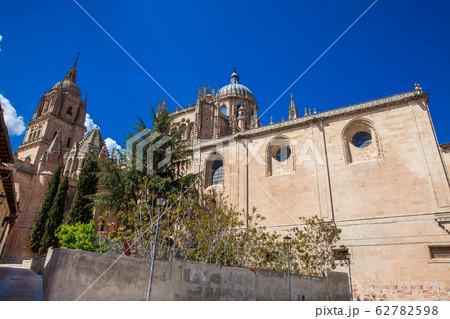 View of the Salamanca Cathedral from the beautiful Arcediano street View of the Salamanca Cathedral from the beautiful Arcediano street 62782598