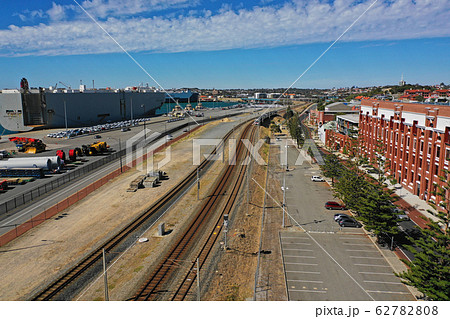 フリーマントル駅付近の線路空撮の写真素材 [62782808] - PIXTA