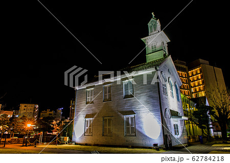 長崎出島　和蘭商館跡の夜景　【長崎市】 62784218
