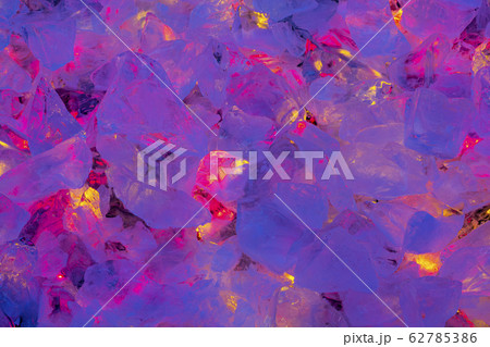 Photo part of beautifully colorful illuminated ice sculpture piece 62785386