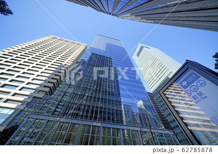 日本の東京都市景観  大手町・摩天楼（大手町ワンなど）を望む＝2020年2月27日 62785878