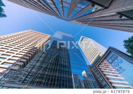 日本の東京都市景観  大手町・摩天楼（大手町ワンなど）を望む＝2020年2月27日 62785879