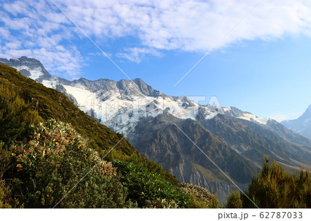 マウントクック、国立公園、アオラキ、世界遺産、セアリーターンズトラック（ニュージーランド）、３月 62787033