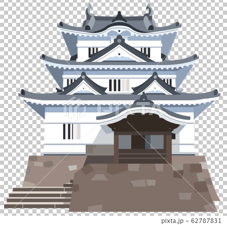 Uwajima Castle image Tourist spot illustration icon 62787831