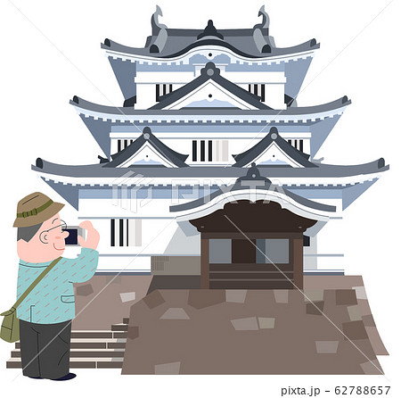 宇和島城と旅行者 宇和島城と旅行者 62788657