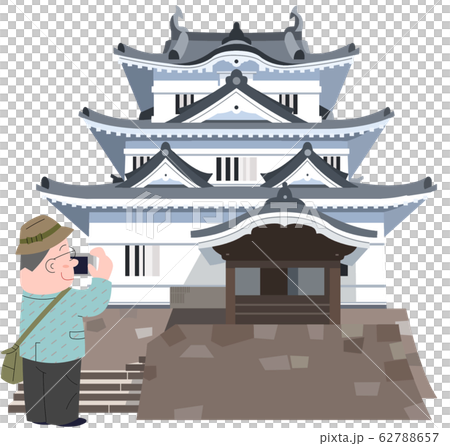 宇和島城と旅行者 宇和島城と旅行者 62788657