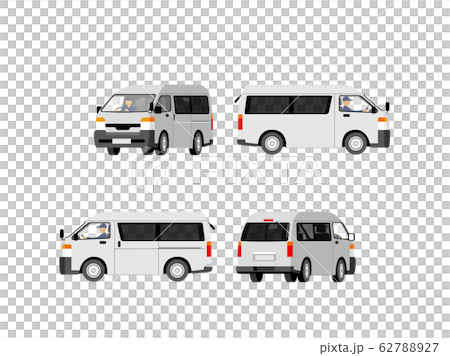 商業車_ワンボックス、イラスト、セット 商業車_ワンボックス、イラスト、セット 62788927
