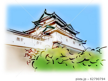 和歌山城のイラスト素材
