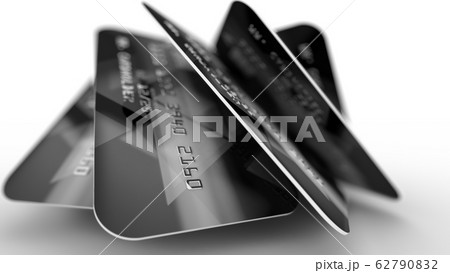Five Banking Credit Cards in White Backdrop Five Banking Credit Cards in White Backdrop 62790832