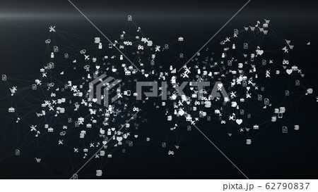 Jolly social network symbols in black background Jolly social network symbols in black background 62790837