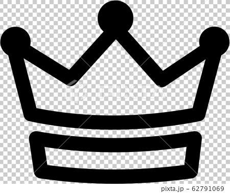 王冠アイコン シンプル Crown Icon Simple のイラスト素材