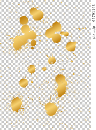 飛沫 金 塗料 飛散のイラスト素材