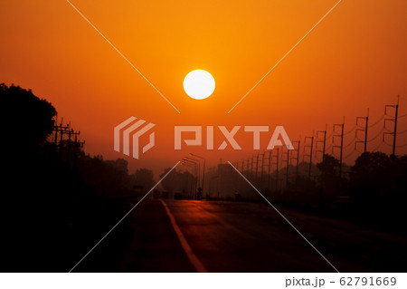 morning above the roads in Thailand. 62791669