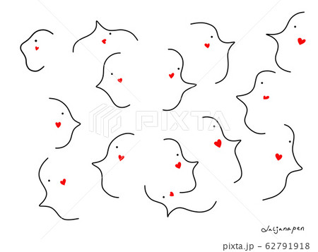 顔 イラスト デスクのイラスト素材