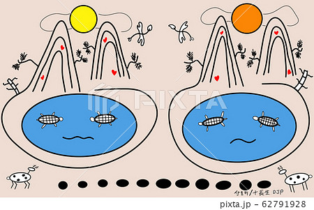 十長生 イラスト 韓国のイラスト素材