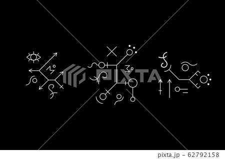 Mysterious geometry symbol set. Ancient secret inscriptions and letters. Eye sign. Cave drawings. UFO signs. Design symbols for puzzle, logic, metroidvania and indie games. Vector illustration. Mysterious geometry symbol set. Ancient secret inscriptions and letters. Eye sign. Cave drawings. UFO signs. Design symbols for puzzle, logic, metroidvania and indie games. Vector illustration. 62792158
