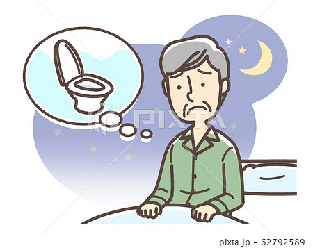 夜間頻尿　おじいさん 62792589