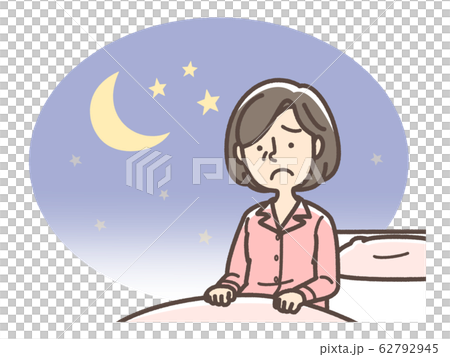 不眠症　中年　女性 62792945