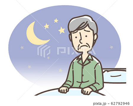 不眠症　高齢者　おじいさん 62792946