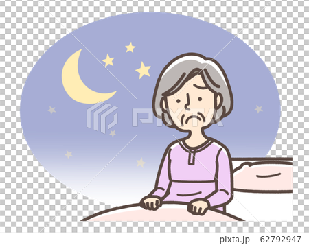不眠症 高齢者 おばあさん 不眠症 高齢者 おばあさん 62792947