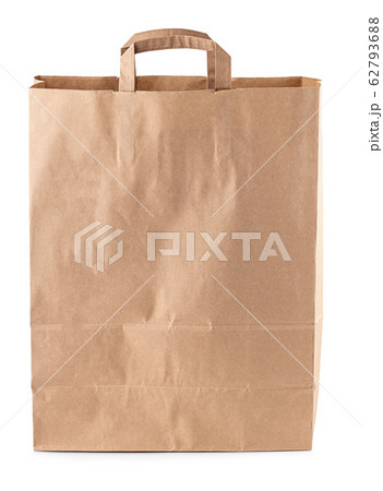 Brown paper bag on a white background. concept of Brown paper bag on a white background. concept of 62793688