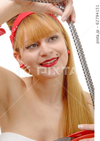 sexy pin-up girl with a film reel sexy pin-up girl with a film reel 62794151