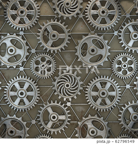 SciFi Panels. Futuristic texture. Spaceship hull geometric pattern. 3d illustration. 62796549
