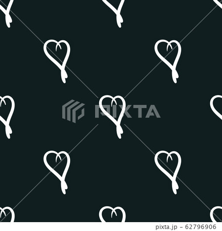 Seamless stylish pattern with pastel hand drawn hearts. Vector 62796906