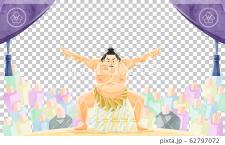 大相撲横綱土俵入りと観客 大相撲横綱土俵入りと観客 62797072