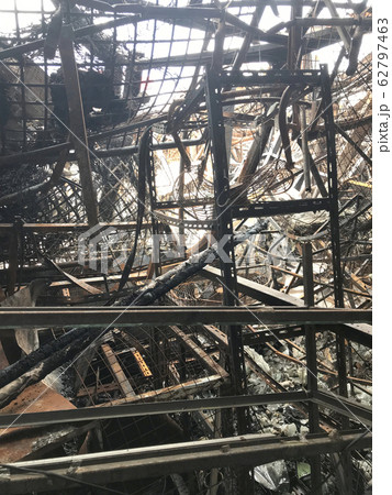 ruins from a fire damage 62797463