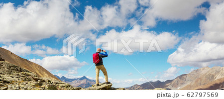 Hike in mountains Hike in mountains 62797569