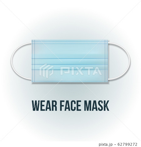 Medical mask. Protective face mask for breath safety 62799272