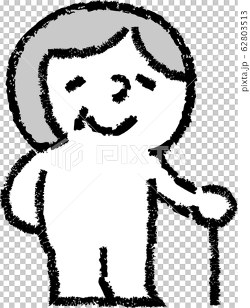 笑顔のおばあさん　シンプル 62803513