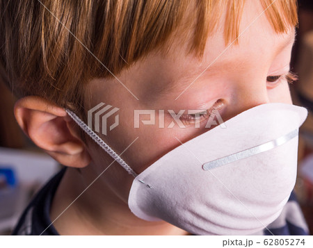 Little Italian boy wears face mask for protection Little Italian boy wears face mask for protection 62805274