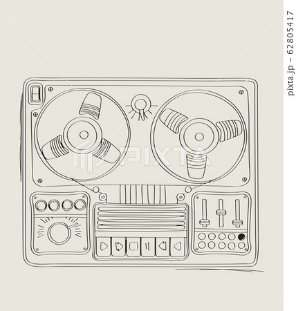 Tape recorder sketch - Stock Illustration [62805417] - PIXTA