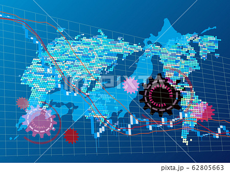コロナウィルスによる日本の株価下落イメージ 62805663